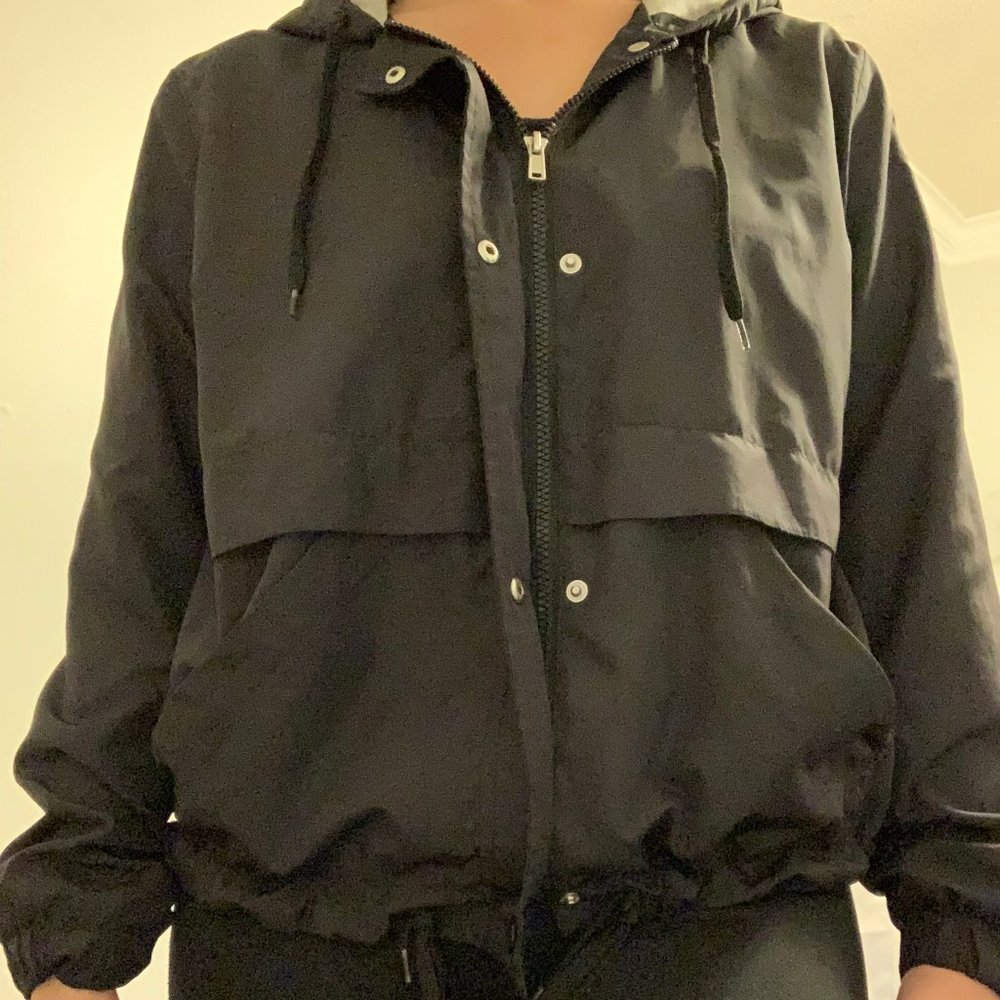 Black Zip-Up Sweater